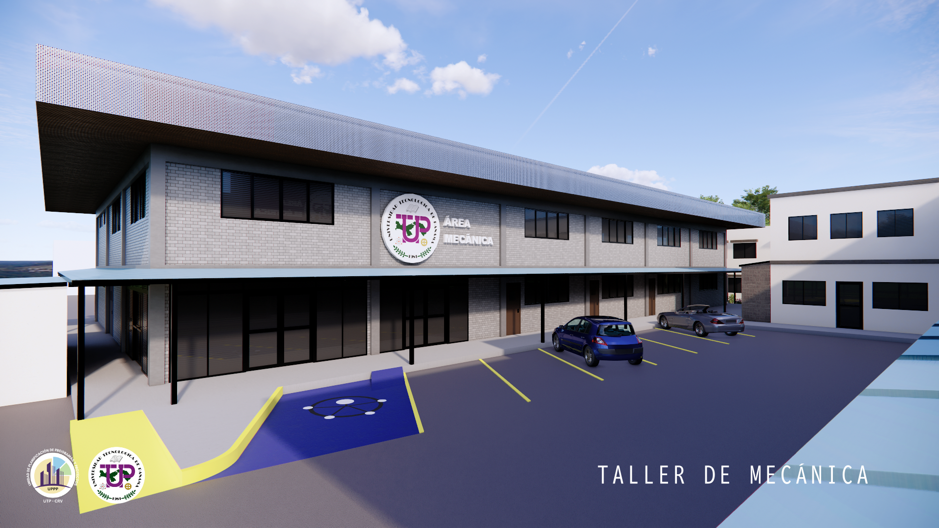 Render Taller Metal Mecánica, parte posterior