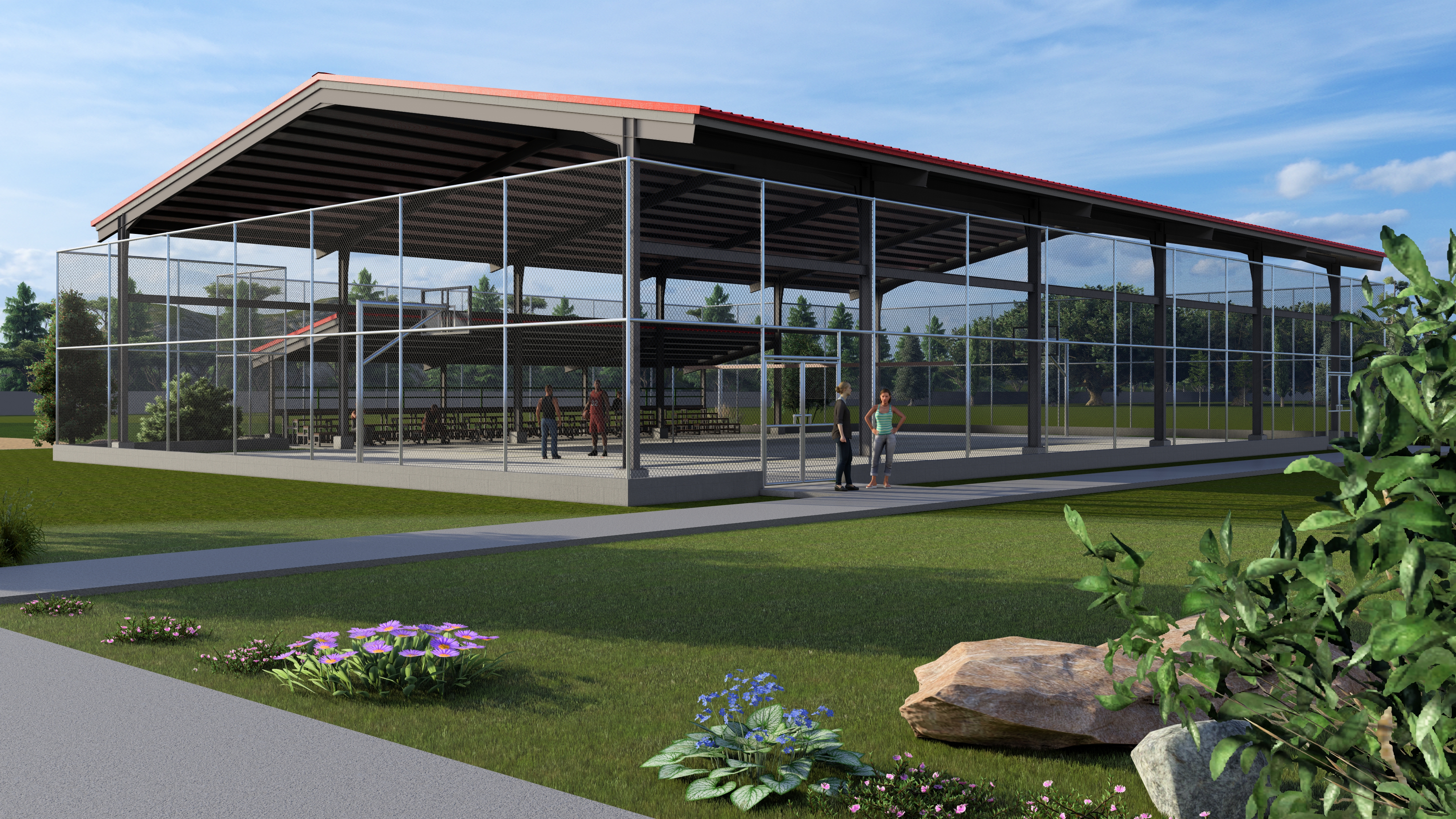 Render Cancha Multiuso